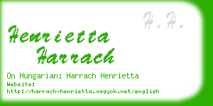 henrietta harrach business card